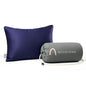 ACCURATEX Camping Pillow-100% Cotton Breathable Cover,Shredded Memory Foam Compressible Travel Pillow,Camping&Travel Accessories-Small Backpacking Pillow Camping Essentials for Sleeping - color: Purple