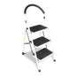 Big Red 3 Step Ladder, 400lbs Ergonomic Folding Stool with Anti-Slip Pedal, Step Stool with Padded Handle for Kitchen, Household, Offices, ATRJZ9023BR, Torin - style: 3 Step Ladder