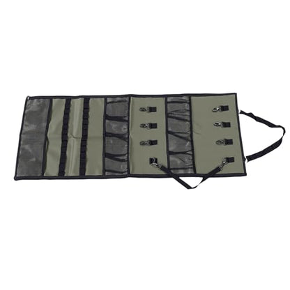 Diydeg Camping Hanging Organizer, 8 Hooks 8 Small Mesh Pocket 28 Hanging Loops 600D Oxford Cloth Door Organizer Storage for Bedroom Bathroom RV, Picnic