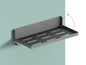 Small Folding Metal Shelf with Hooks, Fold-up Wall Shelf, 6 Hooks, Drop Down Floating Shelf for Laundry Room, Kitchen, RV, Toilet Room, Garage, Utility, Black（11.8", 1 Pack） - color: 11.8" , 1-pack