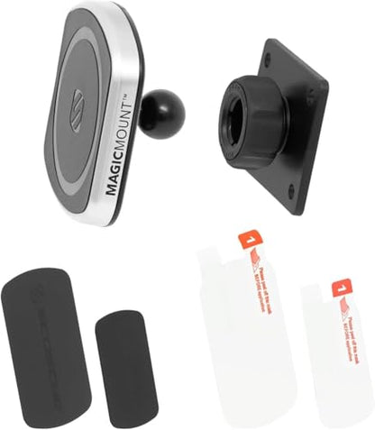Scosche MagicMount Pro2 Magnetic Car Cell Phone Holder with AMPS Mounting Plate for Scosche/ProClip Vehicle Specific Mount Bases, Phone Stand Compatible with MagSafe, iPhone, Samsung - style: AMPS Base