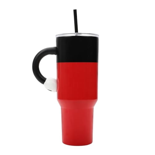 Disney Mickey Mouse 40 Oz Stainless Steel Tumbler With Sculpted Arm Handle - color: Disney Mickey Mouse Red