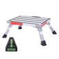 Homeon Wheels RV Step Stool, Adjustable Height Aluminum Folding Platform Step Ladder with Non-Slip Rubber Feet, Heavy Duty RV Steps for Trailer, Truck, Outdoor Use - color: Gray