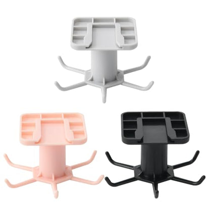 Rotatable 6-Hook Wall Mounted Organizer Rack for Kitchen and Bathroom Punch-Free Installation Space-Saving Holder for Utensils and Accessories on Smooth Surfaces