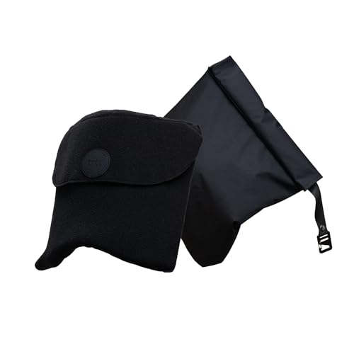 Trtl Travel Pillow Original 2.0 – Scientifically Proven Super Soft Travel Pillow with Premium Head & Neck Support – for Airplane Travel – Machine Washable – Lightweight & Compact – Jet Black – Small - color: Jet Black, size: Small