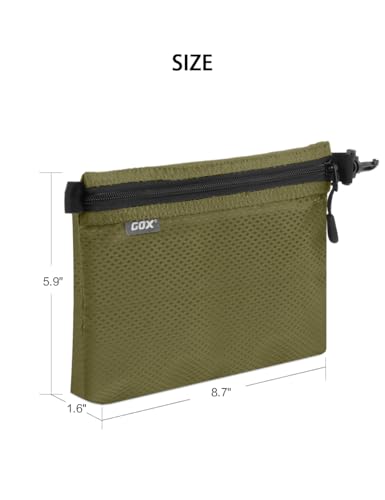 GOX Small Toiletry Bag for Men Bulk Cosmetic Bag Dopp Kit Carry On Zipper Pouch Organization Nylon Small Packing Sack Waterproof (Dark Green) - color: Dark Green