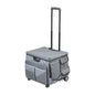 Mobile Folding Utility Cart with Canvas Storage Organizer Bag, Rolling Cart, Dark Grey/Grey - color: Dark Grey/Grey