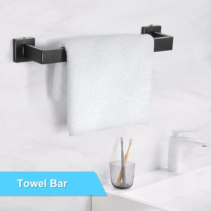OTraki Towel Rack for Rolled Towels, Towel Racks for Bathroom Wall Mounted Towel Storage Organizer Holder & Towel Hanger & Toilet Paper Modern Bath Towel Holder for Small Space Bathroom Black (3 Pack) | Towel Racks for Bathroom Towel Storage Organizer Hol
