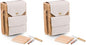 PICNIC TIME Corsica Wine and Cheese Picnic Basket - Tote Bag - Gift for Wine Lovers, (Beige Canvas), 12 x 7 x 17 (Pack of 2) - size: 9.75 x 6.5 x 13.75 (Pack of 2), style: Corsica Wine & Cheese Picnic Basket, 2-Bottle Wine Carrier