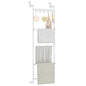 5 Tier Over The Door Towel Racks for Bathroom Wet Towel Drying Rack Clothing Storage Holder with Hooks (White, 5 Tier) - color: White