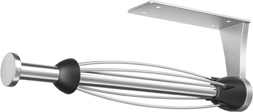 Paper Towel Holder Under Cabinet with Damping Effect, Single-Hand Operable Wall Mount Paper Towel Holder for Kitchen/Bathroom, Under Counter Self-Adhesive/Drilled Kitchen Towel Holder - color: Silver