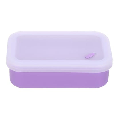 PATIKIL Leakproof Travel Soap Case, Silicone Travel Soap Container with Draining Layer Portable Bar Soap Holder for Bathroom Camping Gym, Translucent Purple - color: Translucent Purple