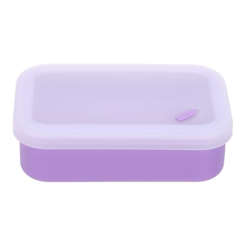 PATIKIL Leakproof Travel Soap Case, Silicone Travel Soap Container with Draining Layer Portable Bar Soap Holder for Bathroom Camping Gym, Translucent Purple - color: Translucent Purple