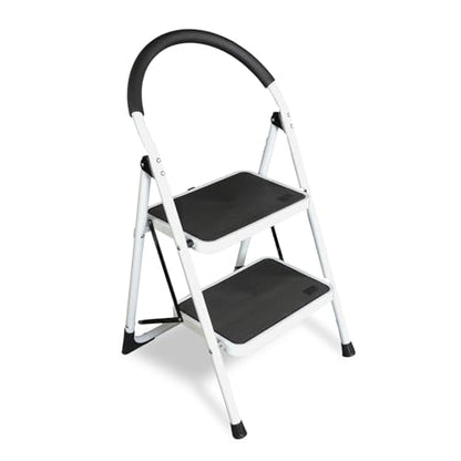 Big Red 2 Step Ladder, 400 lbs Ergonomic Folding Stool with Anti-Slip Pedal, Step Stool with Padded Handle for Kitchen, Household, Offices, ATRJZ9022BR, Torin - style: 2 Step Ladder