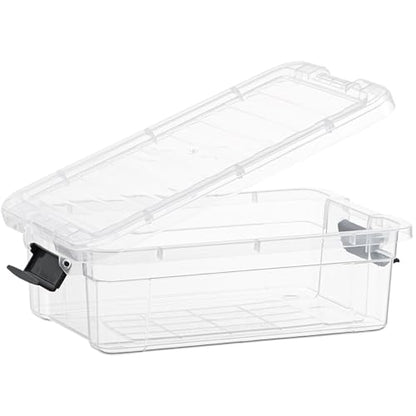 Superio 2.3 Qt Clear Plastic Storage Bin with Lid, Non-Toxic, BPA Free, Odor Free, Organizer Storage Box, Stackable Plastic Tote for Home, Garage, School, and Office, Small - size: 2.3 Qt