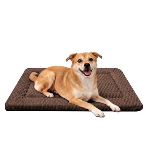 Dog Bed Mat - Dog Crate Pad - Reversible Mat for Pet Comfort - Soft Bed Crate Pads for All Seasons - Durable, Machine Washable Mat for Crates, Travel, and Home (Dark Brown, 30" L*20" W*1.5" Th) - color: Dark Brown, size: 30"L*20"W*1.5"Th
