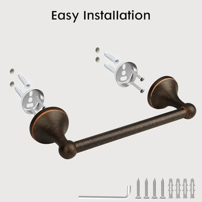 Antique Hand Towel Holder Oil Rubbed Bronze for Bathroom,Towel Bar 9-Inch,Bathroom Accessories Towel Ring, Wall Mounted,Towel Hanger for Bathroom - color: Oil Rubbed Bronze