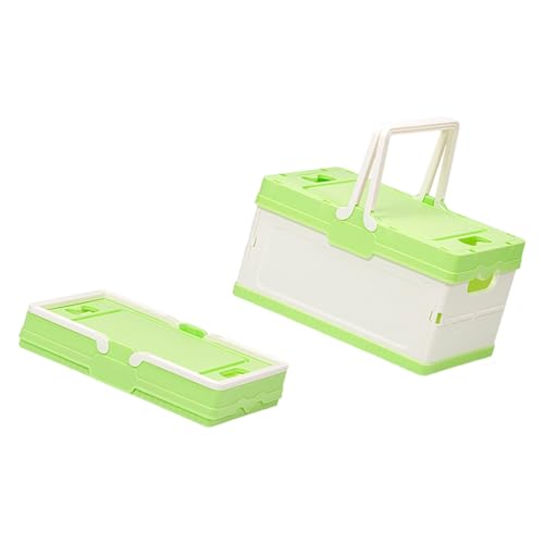 Multi Functional Foldable Container Storage Organiser for Camping Supplies Home Items Foldable Storage Box - color: Green