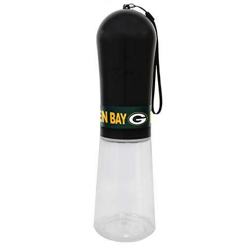 Pets First Dog Water Bottle. NFL Green Bay Packers PET Water Bottle. Best Cat Water Bottle. Water Fountain Dispenser for Dogs & Cats., Black, 13.5oz (GBP-3344) - color: Green Bay Packers