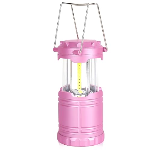 LED Pink Camping Lanterns, Portable Camping Lights, Outdoor Handled Lamps, Essential Emergency Lights for Power Outages, Hiking, Hurricane - style: 1-pack