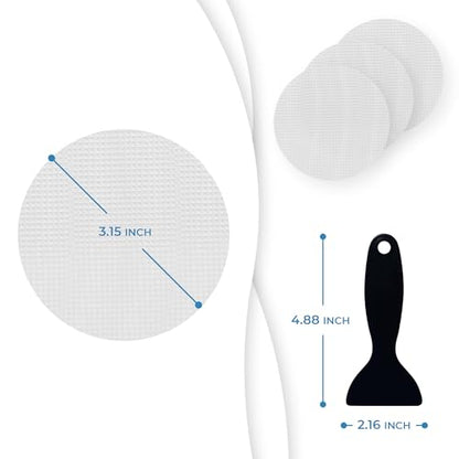 Anti Slip Shower Stickers 24 PCS, Invisible Non-Slip Shower Strips for Adults, Premium Adhesive Bath Tub Stickers (Clear) - color: Clear, size: Round