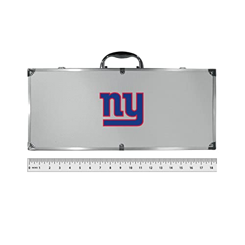 NFL Siskiyou Sports Fan Shop New York Giants Steel Tailgater BBQ Set w/Case 8 piece Gray