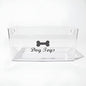 Morezi Dog Toy bin Basket Storage in Plastic Front Shallow Designed Dog Toy Organizer Great for Collecting pet chew Toys leashes Clothing in Living Room Area playroom Closet Shelf Gift Basket