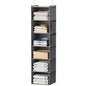 YOUDENOVA Hanging Closet Organizer and Storage, 6-Shelf Closet Hanging Storage Shelves, Grey - color: Grey