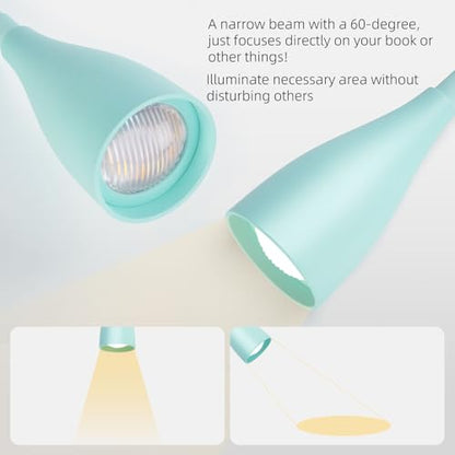 LED Wall Mounted Bedside Reading Light, 3 Color Modes,10 Brightness Dimmable, USB Charging Port, Adhesive Wall Lamp Night Light for Books in Bed, Flexible Neck Eye-Caring Bedroom Lighting Teal - color: Teal