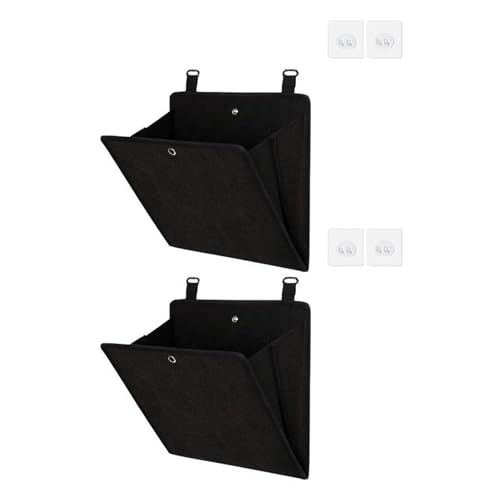 Oxford Campers Door Mounted Organiser Storage Bag Easy Installation Space Saving Hanging Pockets Accessories No Drill Holder - color: Black suit
