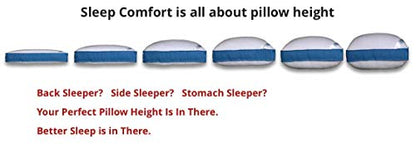 Pancake Pillow The Adjustable Layer Pillow. Custom Fit Your Perfect Pillow Height. Queen Size Luxury Pillow. - size: Queen