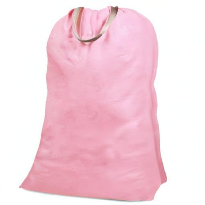 Cotton Canvas Laundry Bag with Handles & Drawstring Straps, Heavy Duty Extra Large Laundry Bags for Laundromat and Household, 25.5x34 Inch, Pink - color: Pink