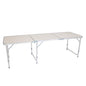 3/4/6 Foot Plastic Folding Table,Adjustable Foldable Table with Carrying Handle,Outdoor Picnic Party Table for Camping,Wedding,Kitchen,Beach,Straight Legs - White (White, 6ft) - size: 6ft