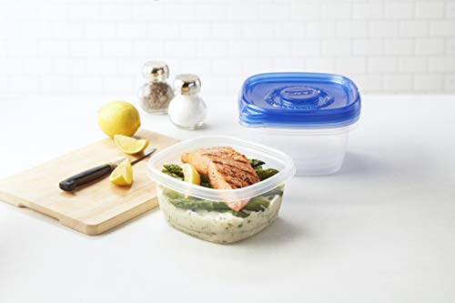 Glad GladWare Tall Entree Food Storage Containers with Lids, Large Square BPA Free Plastic for Meal Prep and Lunches, Lock Tight Seal, Microwave and Dishwasher Safe, 42 Oz, 3 Count - 6 Pack - size: 3 Count (Pack of 6), style: Square