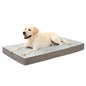 KSIIA Orthopedic Dog Bed - Waterproof, Large, Plush, Washable with Egg Crate Foam & Removable Cover & Nonskid Bottom, 36 x 27 Inch, Gray - color: Light Grey, size: 36.0"L x 27.0"W x 3.0"Th