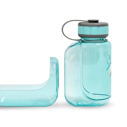 OllyDog OllyBottle Tritan Water Bottle with Detachable Dog Bowl | BPA Free Leakproof | 20oz | Share Water with Your Dog | Hiking Travel Camping (600ML, Aqua Blue) - color: Aqua Blue, size: 600ML
