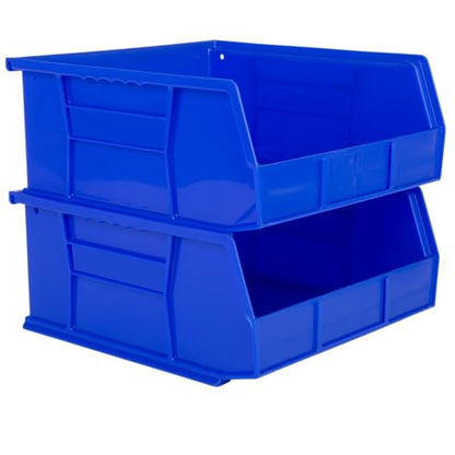 HE HUDSON EXCHANGE 11" x 11" x 5" Plastic Stackable Storage Bin, Blue - color: Blue, size: 1 Pack