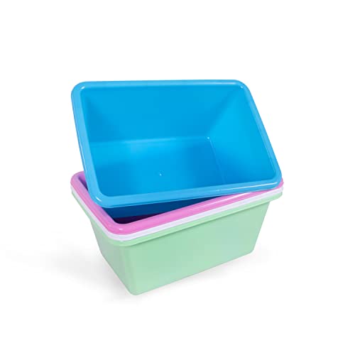 UNiPLAY Small Stackable Storage Bins for Closet Organizers, Food Organizer Bins, Pantry Storage and Toy Storage Organizer, Pink (4-Pack) - color: Pink, size: Small
