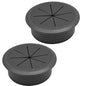 Desk Grommet 2-1/16" (53 mm), Desk Hole Cover for Cables Black, Cable Grommet ABS Plastic, Desk Hole Grommet for Office and Home Table Cable, Detachable & Flexible Cable Cord Organizer-2 Pcs - size: 2-1/16"(53 mm)-2Pcs, style: Black