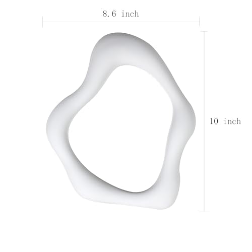 YCHMIR Small Wall Mirror Table Mount Vanity Mirror 10 “L x 8.8 ”W (White) - color: White