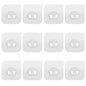 12 Pack Clear Plastic Shower Caddy Adhesive Hooks, Strong Adhesive, Waterproof, No Drilling, 12 Count, Modern Style, Suitable for Bathroom and Kitchen - color: Transparent-12 Pack 1 Hooks