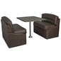 RecPro 36" RV Dinette Booth Set with Table and Leg | Two Dinette Booths (Chestnut, Granite Chocolate) - color: Granite Chocolate, size: Chestnut