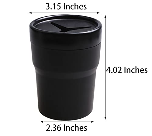 BANCHELLE Car Change Holder with Lid Automotive Plastic Garbage Cans 250 mL (0.06 Gallon) Portable for Keys Pen, 2 PCS