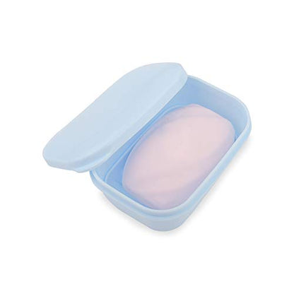 Soap Dish 2 Pack Waterproof Portable Soap Tray for Travel, Home, Outdoor, Camping, Gym - Sky Blue - color: Sky Blue