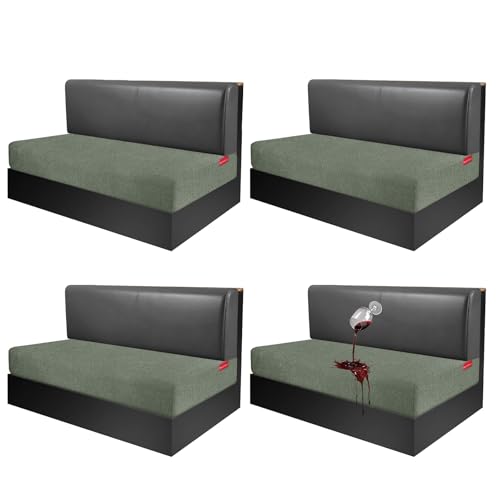 Waterproof RV Dinette Cushion Covers - Stretch Fabric Camper Seat Slipcover Replacement, Washable RV Couch Cover Designed for Camper Car Bench (Loveseat 4 Bench Cover, Green) - color: Green, size: Loveseat 4 Bench Cover