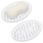 2 Pieces Plastic Soap Dish Clear Bar Holder Tray Self Draining Soap Saver with Holes Soap Container for Bathroom Counter, Kitchen