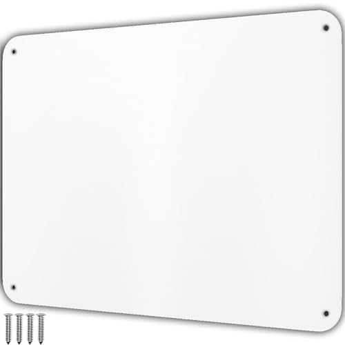 9 inches x 6.5 inches Stainless Steel Plate for Magnets, 3M Adhesive Back, Mounting Screws, Ideal for Magnetic Shelf, Spice Holders, Fridge Magnets. Mount Anywhere! (White, 1 Pack) - color: White, size: 1 PACK