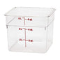 Cambro Food Storage Container - Classic Series Square - 6 QT (Quart) - Commercial Grade for Food Prep (Clear) - size: 6 QT