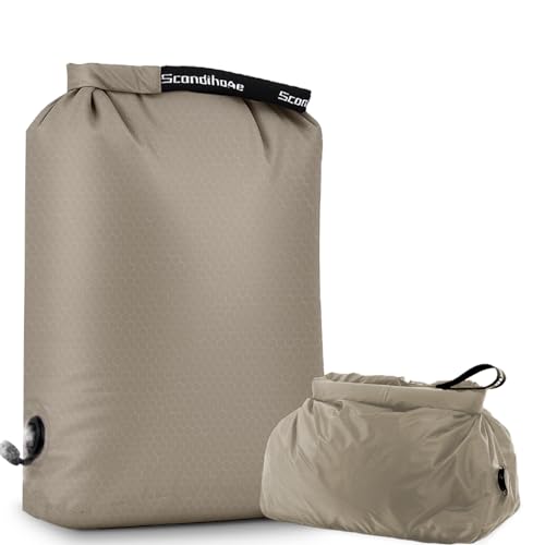 Travel Laundry Bag, Pump Free Vacuum Storage Bag Reusable Compression Dirty Clothes Travel Bag Waterproof Wet Dry Bags Large Capacity Space Saver Bags Camp Clothes Organizer (1 Pcs)(Gray, L) - color: Grey, size: Large