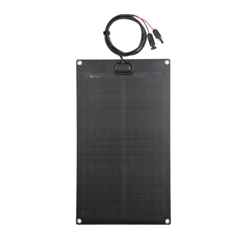 Lensunsolar 30W 12V ETFE Black Flexible Solar Panel, 23.6x13.8in, ETFE Black Thin, Slim Semi-Flexible PERC Mono High Efficiency Solar Cells 12 Volt for Battery Charge Marine RV Campers Boats Tent - size: 30W/23.6in x 13.8in